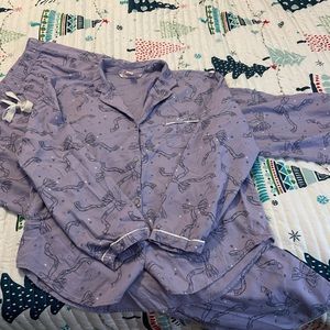 Purple and navy lightweight flannel Victoria’s Secret pajamas size Large